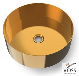 Voss Luna Gold Brushed PVD Ø33 - Επιτραπεζιος Μεταλλικος Νιπτηρας