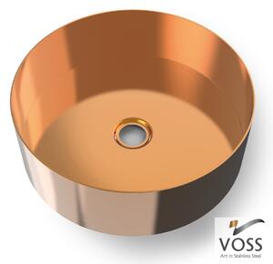 Voss Luna Rose Gold Brushed PVD Ø33 - Επιτραπεζιος Μεταλλικος Νιπτηρας