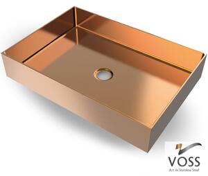 Voss Aldo Rose Gold Brushed PVD 55x38 - Επιτραπεζιος Μεταλλικος Νιπτηρας