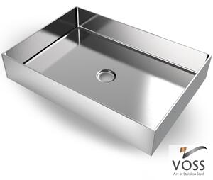 Voss Aldo Inox Brushed PVD 55x38 - Επιτραπεζιος Μεταλλικος Νιπτηρας