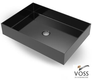 Voss Aldo Black Brushed PVD 55x38 - Επιτραπεζιος Μεταλλικος Νιπτηρας