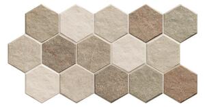 Karag Hex Stonehenge Earth 26,5x51 - Πλακάκι εξάγωνο