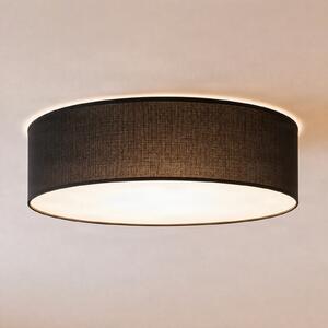 Milagro Lighting Φωτιστικό οροφής Marshall, μαύρο, Ø 50 cm, μέταλλο/ρατάν, ρυθμιζόμενος, Μαύρο, Σαλόνι / τραπεζαρία, Ξύλο, σύγχρονο