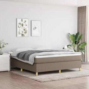 VidaXL Κρεβάτι Boxspring με Στρώμα Taupe 160x200 εκ. Υφασμάτινο