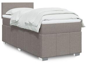 VidaXL Κρεβάτι Boxspring με Στρώμα Taupe 90x190 εκ.Υφασμάτινο