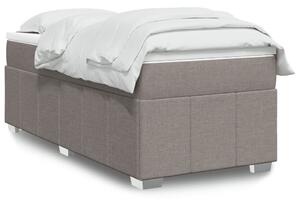 VidaXL Κρεβάτι Boxspring με Στρώμα Taupe 90x190 εκ.Υφασμάτινο