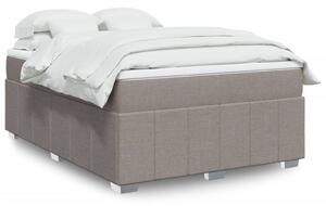 VidaXL Κρεβάτι Boxspring με Στρώμα Taupe 160x200 εκ. Υφασμάτινο