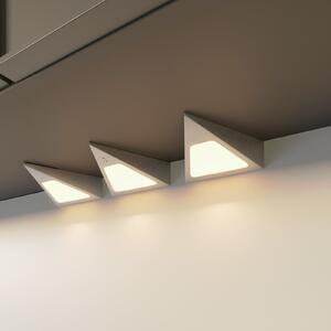 PRIOS Prios Odia LED φωτιστικό βάσης, ανοξ, 3-φωτειν., ρυθμιζόμενος, Μεταλλικό, Σαλόνι / τραπεζαρία, Μέταλλο, σύγχρονο, Συναρμολόγηση επίπλων