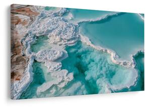 Πίνακας σε καμβά τιρκουάζ αλυκές λιμνοθάλασσες