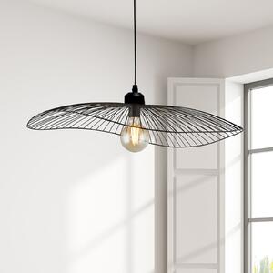 Searchlight Κρεμαστό φωτιστικό Wave, μαύρο, Ø 71 cm, μέταλλο, ρυθμιζόμενος, Μαύρο, Σαλόνι / τραπεζαρία, Μέταλλο