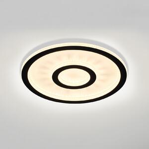 Searchlight Φωτιστικό οροφής LED Roundel, λευκό/μαύρο, Ø 35 cm, σίδερο/ακρυλικό, ρυθμιζόμενος, Λευκό, Σαλόνι / τραπεζαρία, Μέταλλο, σύγχρονο