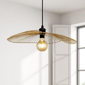 Searchlight Κρεμαστό φωτιστικό Wave, μαύρο/χρυσό, Ø 51 cm, μέταλλο, ρυθμιζόμενος, Μαύρο, Σαλόνι / τραπεζαρία, Μέταλλο