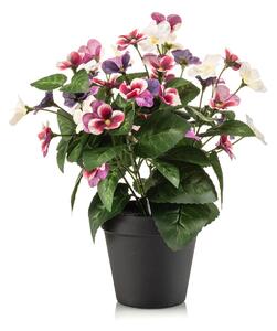 Τεχνητό Λουλούδι Σε Γλάστρα 29εκ. Emerald Pansy Fuchsia/Purple 433384