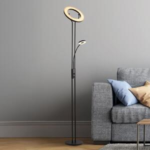Searchlight Λάμπα δαπέδου LED Mother & Child, μαύρη, λάμπα ανάγνωσης, με ρυθμιζόμενη, ρυθμιζόμενος, Μαύρο, Σαλόνι / τραπεζαρία, Μέταλλο, σύγχρονο