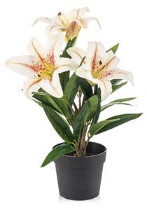 Τεχνητό Λουλούδι Σε Γλάστρα 33εκ. Emerald Lily Cream 434469