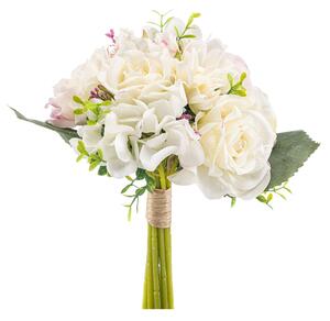 Τεχνητό Μπουκέτο Λουλουδιών 28εκ. Emerald Rose Cream/Pink 435304