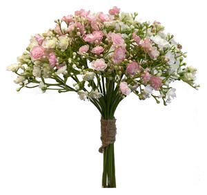 Τεχνητό Μπουκέτο Λουλουδιών 23εκ. Emerald Gypsophila White/Pink 430314