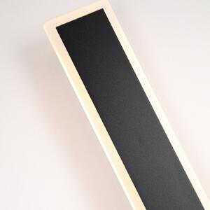 Searchlight Εξωτερικός φωτιστικός τοίχου LED Bordo Square, ύψος 60 cm, μαύρο αλουμίνιο, Μαύρο, Αλουμίνιο, σύγχρονο
