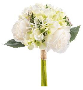 Τεχνητό Μπουκέτο Λουλουδιών 32εκ. Emerald Rose Cream/Green 435307