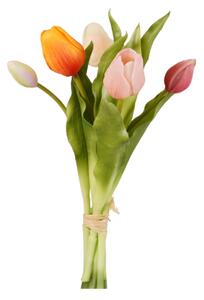 Τεχνητό Μπουκέτο Λουλουδιών 30εκ. Emerald Tulip Pink/Orange 436274