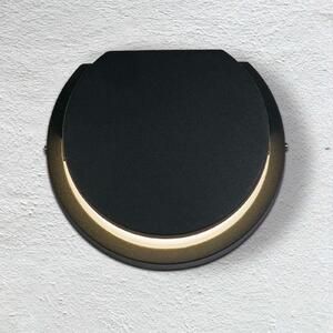 Searchlight Εξωτερικός φωτιστικός τοίχου LED Chiswick, μαύρος, πλάτος 14 cm, μέταλλο, Μαύρο, Αλουμίνιο, σύγχρονο