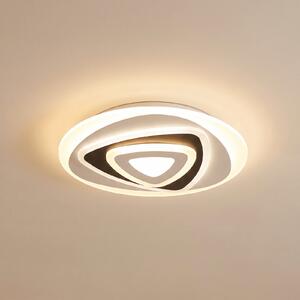 Lindby LED φωτιστικό οροφής Rebeka, Ø 50 cm, CCT, τηλεχειριστήριο, ρυθμιζόμενος, Μαύρο, Σαλόνι / τραπεζαρία, Πλαστικό, σύγχρονο