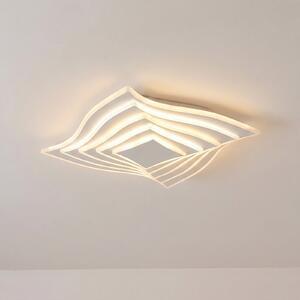 Lindby LED οροφής Rebeka, 47x47cm, CCT, τηλεχειριστήριο, ρυθμιζόμενος, Λευκό, Σαλόνι / τραπεζαρία, Μέταλλο, σύγχρονο