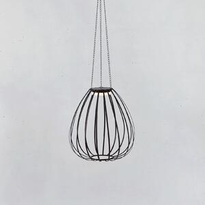 Markslöjd LED-Solar-Pendelleuchte Ovia, Ø 42 cm, μαύρο, IP44, dim., ρυθμιζόμενος, Μαύρο, Μέταλλο, Σκανδιναβικό