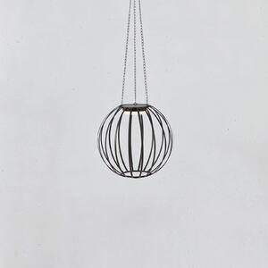 Markslöjd LED-Solar-Pendelleuchte Kivo, Ø 37 cm, μαύρο, IP44, dim., ρυθμιζόμενος, Μαύρο, Μέταλλο, Σκανδιναβικό