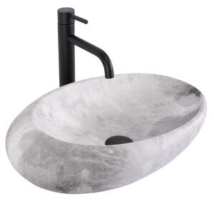 Νιπτήρας πάγκου Rea Roxy C Stone L.GREY 49 x 31 x 13.5 cm