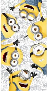 Πετσέτα Παιδική Βελουτέ Minions 47 White-Yellow Viopros