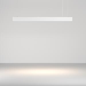 Maytoni LED κρεμαστό φωτιστικό Basis, λευκό, CCT, μήκος 112,5 cm, ρυθμιζόμενος, Λευκό, Σαλόνι / τραπεζαρία, Αλουμίνιο, σύγχρονο