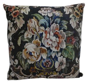 Μαξιλάρι Βελούδινο Black Floral 45x45 εκ. 8710-5 Supergreens 8710-5 Πολύχρωμο