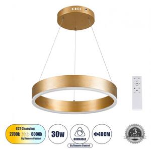 Κρεμαστό Φωτιστικό Οροφής LED 30W 3513lm VENOM Globostar 61175 Χρυσό