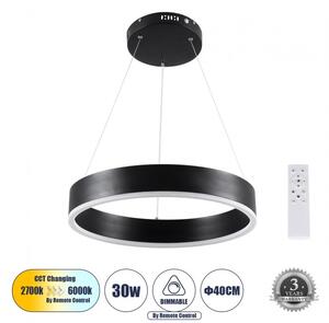 Κρεμαστό Φωτιστικό Οροφής LED 30W 3513lm VENOM Globostar 61173 Μαύρο