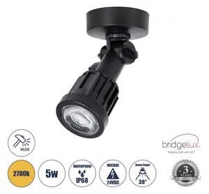 Φωτιστικό Σποτ Κήπου 5W Φ7 GARDENINI ABS 2700K Μαύρο 61546 Globostar 61546 Μαύρο