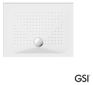 GSI Slim 470907 Ντουζιέρα παραλληλόγραμμη Φ90 με επίστρωση antislip 90x70cm
