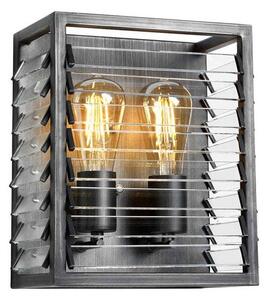 Απλίκα Φωτιστικό Τοίχου 2xE27 60W IP20 Γκρι Louvre LOUVRE-2 Elstead Lighting LOUVRE2 Γκρι