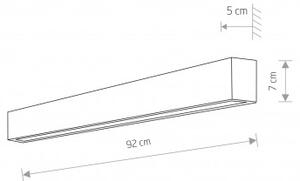 Απλίκα Φωτιστικό Τοίχου LED Tube 16W IP20 Straight Wall LED M Nowodvorski 7561 Ανθρακί