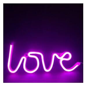 Φωτιστικό Επιτραπέζιο-Επιτοίχιο LOVE 118 NEON LED Μπαταρίας ACA X041187322 Ροζ