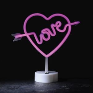 Επιτραπέζιο Φωτιστικό LOVE NEON IP20 LED Μπαταρία USB Ροζ F042007333 ACA F042007333 Ροζ