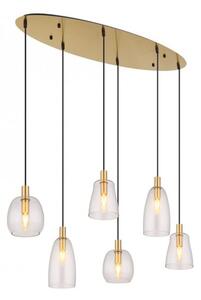 Κρεμαστό Φωτιστικό Οροφής 6xE14 Garri Globo Lighting 15789-6HM Διάφανο