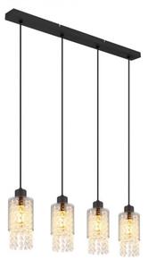 Κρεμαστό Φωτιστικό Οροφής 4xE27 Μαύρο Backey 15799-4H Globo Lighting 15799-4H Μαύρο