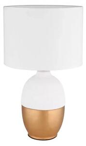 Επιτραπέζιο Φωτιστικό E14 Φ25 Valentino Globo Lighting 21627W Λευκό-Χρυσό