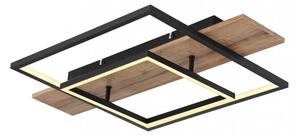 Πλαφονιέρα Φωτιστικό Οροφής LED 24W Μαύρο 60cm Vanni 67289D Globo Lighting 67289D Μαύρο