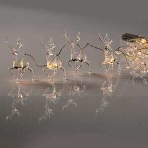 Λαμπάκια Σειρά Acrylic Πλαστικό Reindeer 10 LED Μπαταρίας 3xAA WW IP20 Διάφανο Καλώδιο X061011223 ACA X061011223 Διάφανο