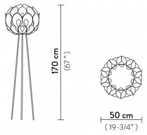 Επιδαπέδιο Φωτιστικό 3xE27 Χειροποίητο Dimmable Flora Slamp FLOFM00WHT00000000EU Λευκό