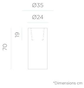 Διακοσμητική Γλάστρα Palma 70 New Garden JDNPM070NXNW Μπρονζέ