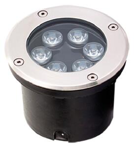 Σποτ επιδαπέδιο φωτιστικό χωνευτό LED Lotus inox Viokef 4186900 Ασημί