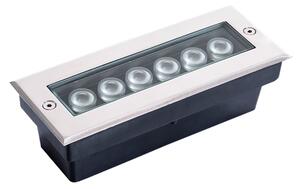 Επιδαπέδιο φωτιστικό χωνευτό LED Lotus inox Viokef 4187100 Ασημί